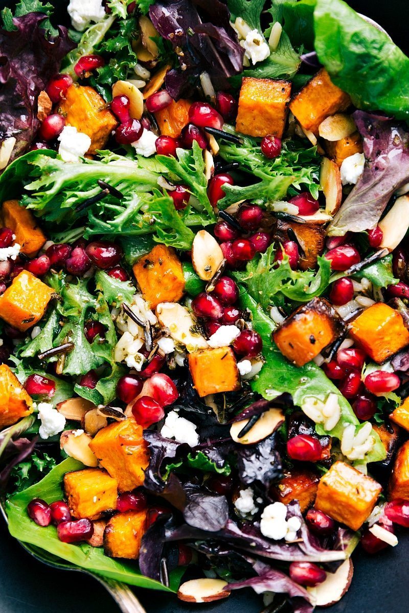 Up-close overhead image of the Wild Rice Salad in a bowl