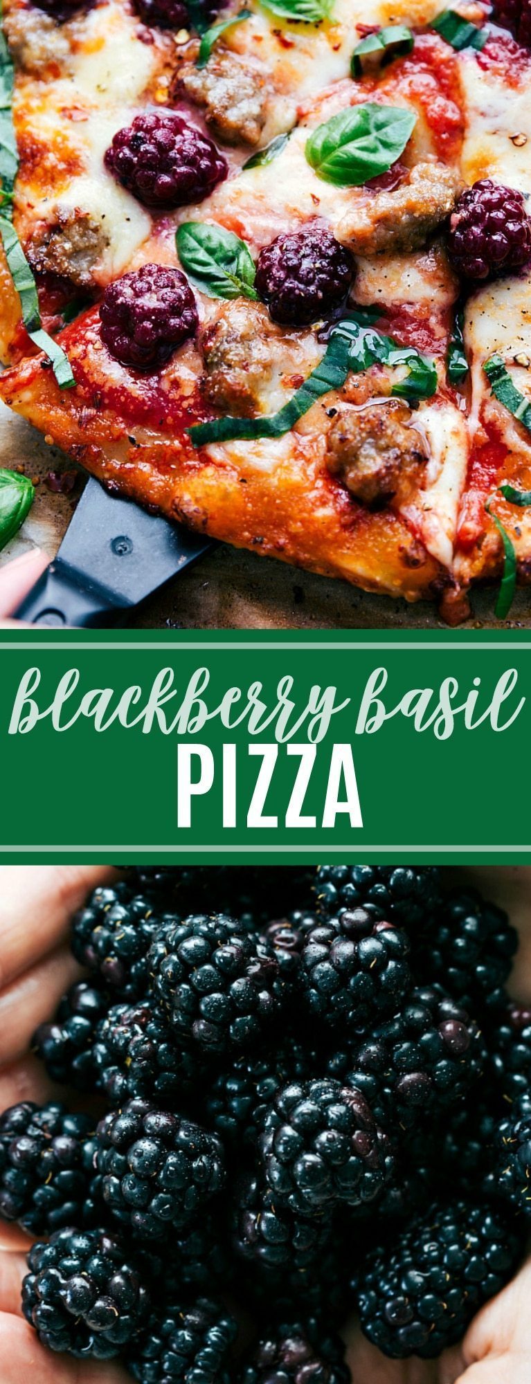 30-minute blackberry basil pizza