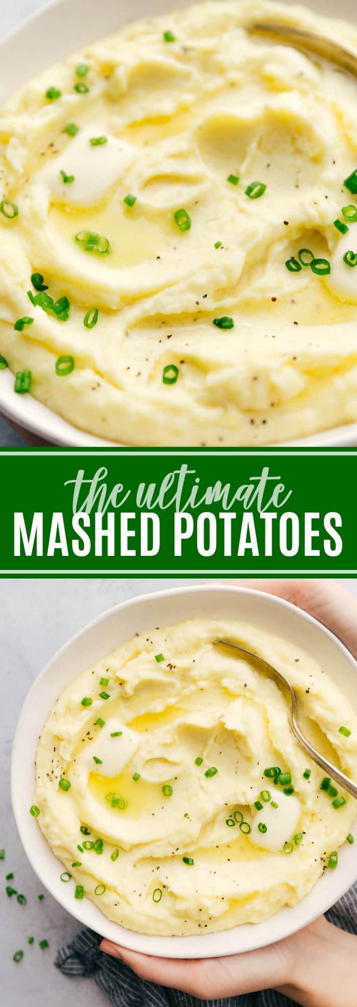 Creamy mashed potatoes recipe with tips and tricks on how to make mashed potatoes the BEST. Everything you need to know about making the perfect potatoes! via chelseasmessyapron.com #mashed #potatoes #potato #recipe #easy #quick #thanksgiving #dinner #christmas #holiday #holidays