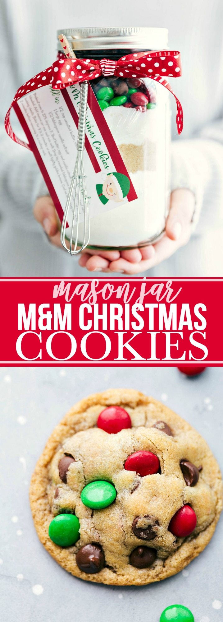 Four easy CHRISTMAS MASON JAR desserts with instructions and free printables. Perfect gifts for family, friends, teachers, etc. Video tutorial! via chelseasmessyapron.com