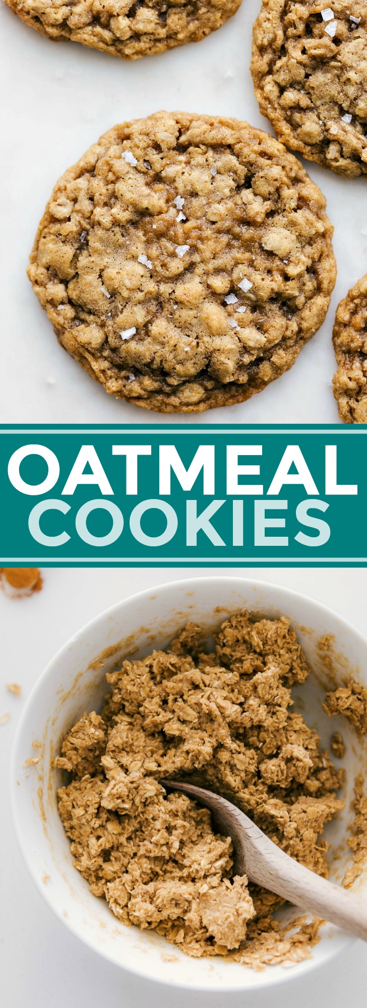 The ultimate BEST EVER soft, chewy, and flavorful oatmeal cookies! Enjoy these cookies as is or learn how to add in raisins, nuts, and/or chocolate chips! via chelseasmessyapron.com #oatmeal #cookies #cookie #recipe #easy #quick #christmas #exchange