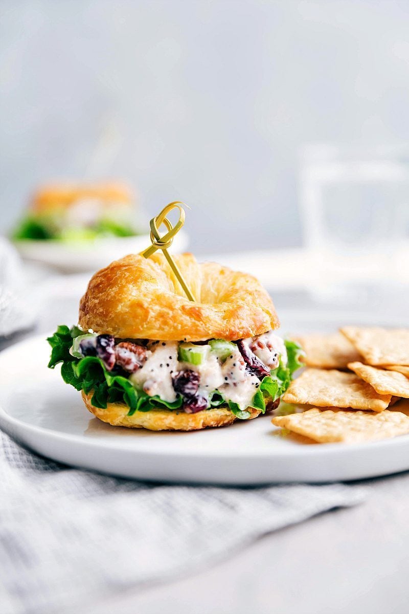 Shot of a chicken salad sitting on a plate