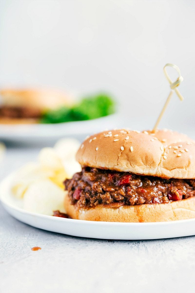 Crockpot Sloppy Joe on a plate