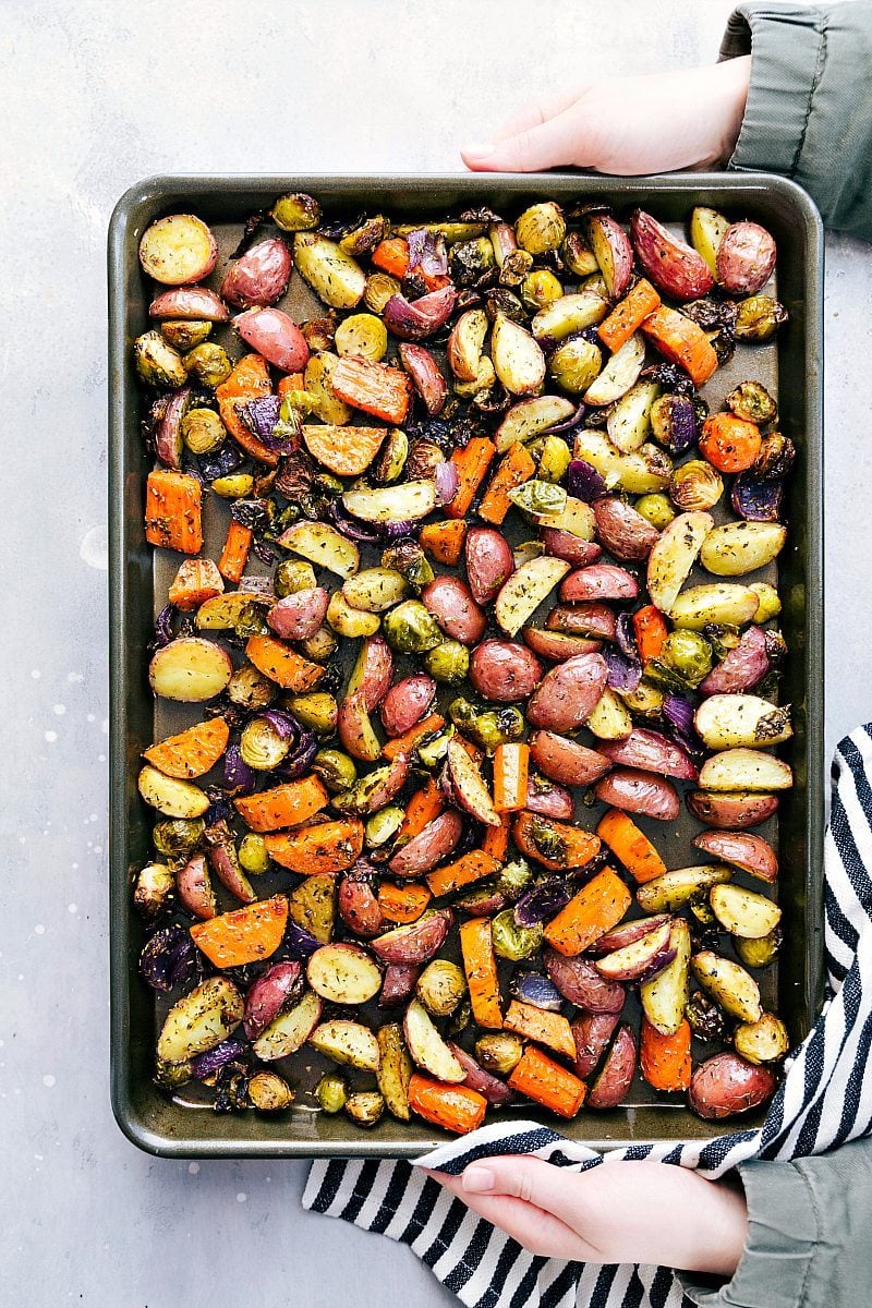 Roasted Root Vegetables from chelseasmessyapron.com on foodiecrush.com