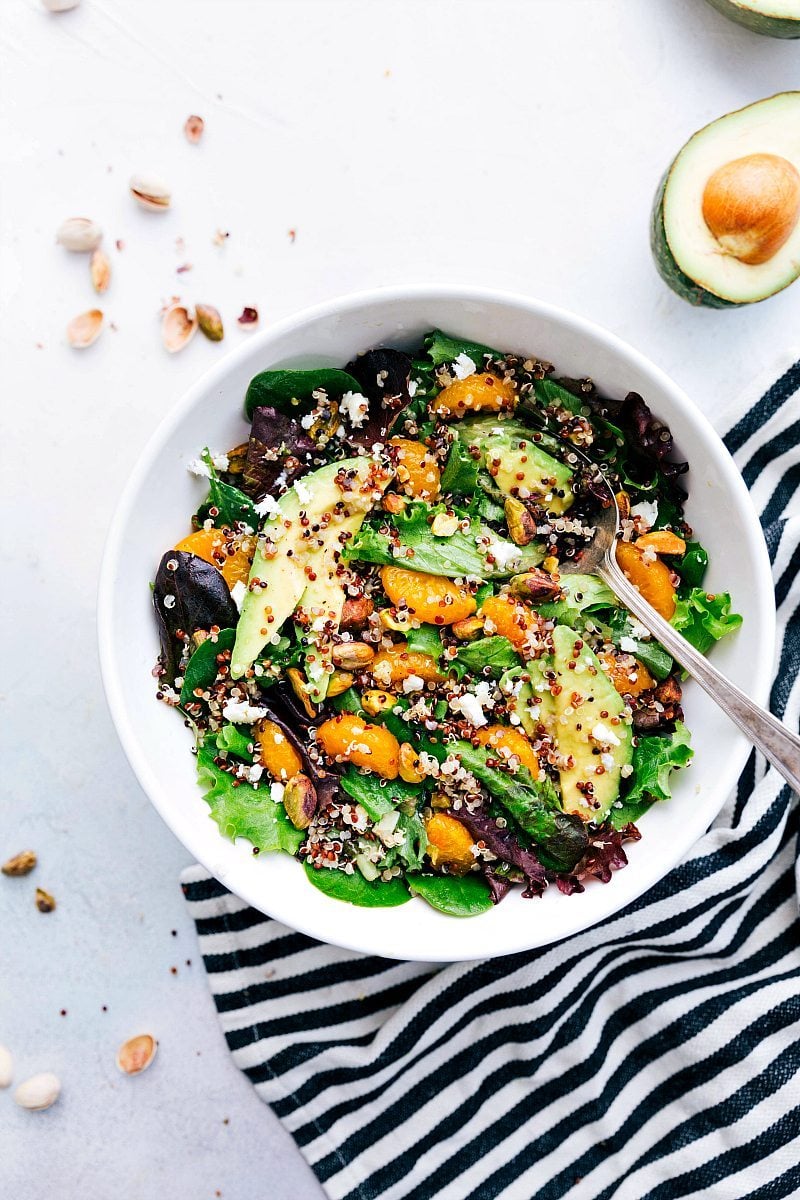 Overhead image of Citrus Quinoa Salad in a bowl