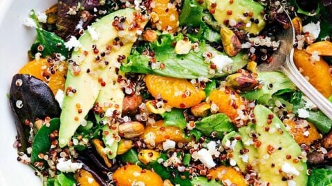 quinoa salad with orange juice dressing Quinoa Salad with Orange Vinaigrette, Avocado & Arugula