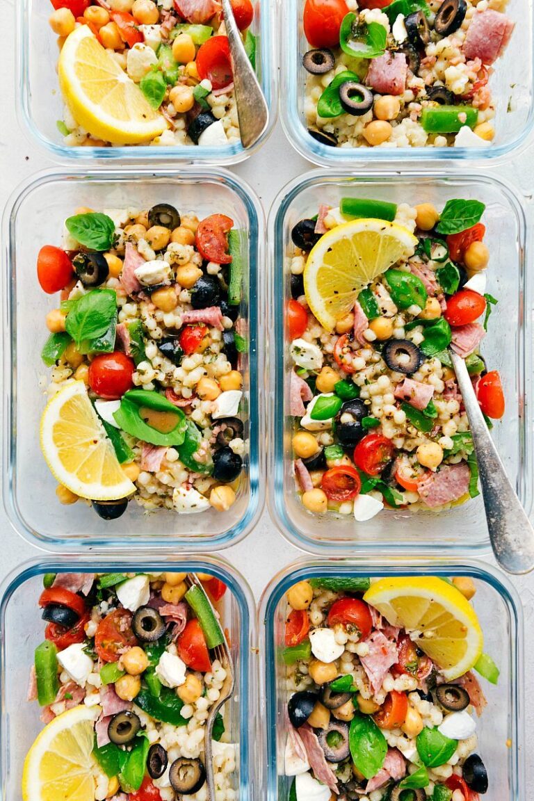 Italian Couscous Salad (Meal Prep Option) Chelsea's Messy Apron