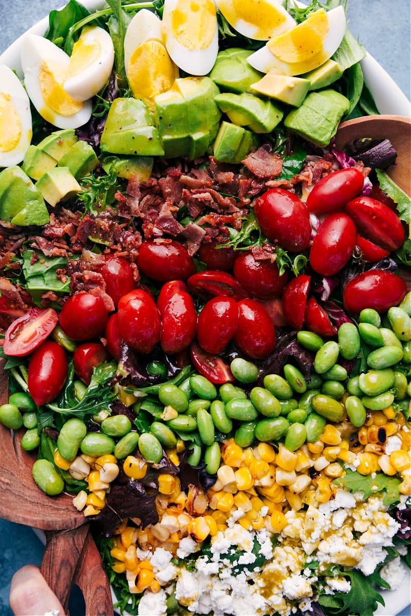 Overhead view of Cobb Salad