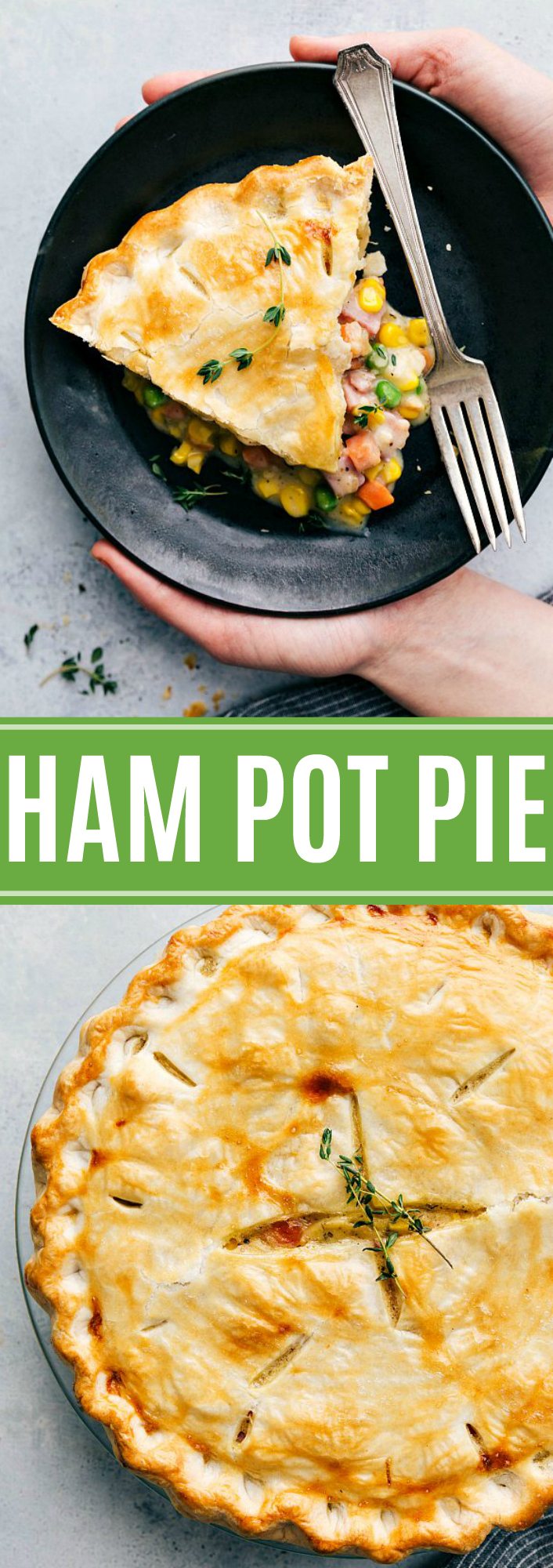 The best ever delicious ham pot pie via chelseasmessyapron.com #ham #pot #pie #veggies #easy #quick #dinner #kidfriendly #potato #vegetables