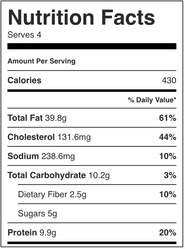 Chick Fil A Nutrition Chart