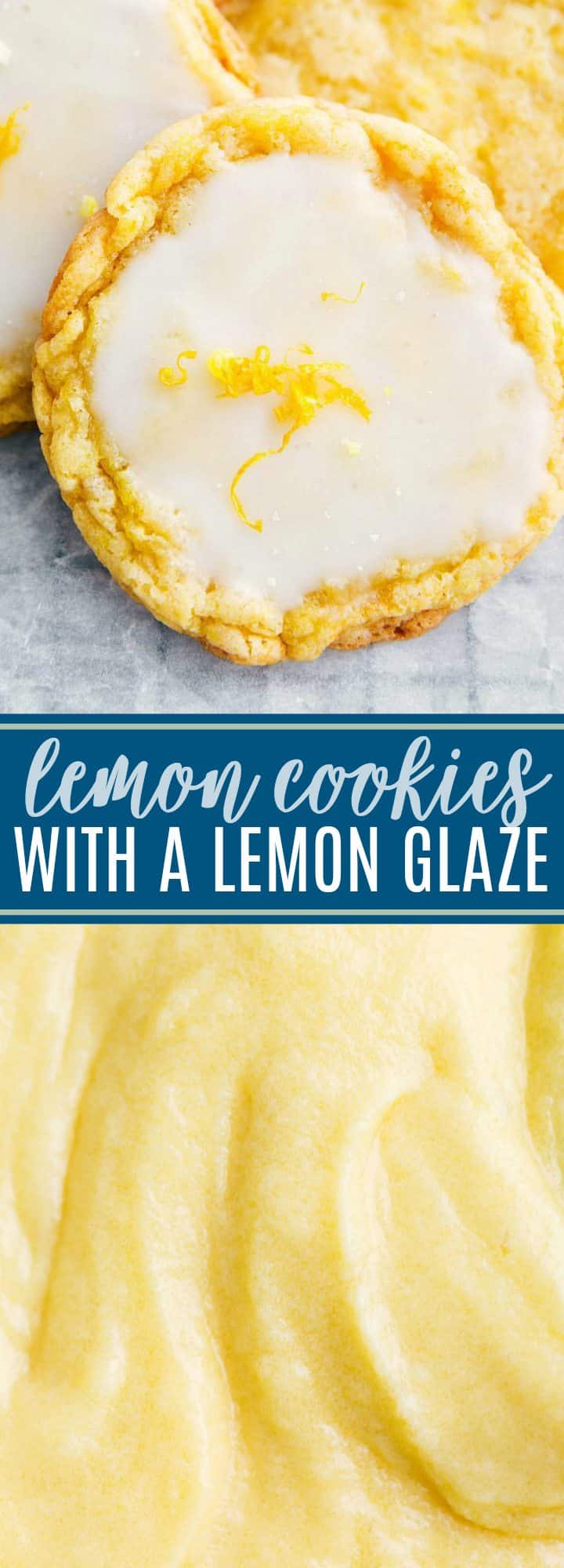 The ultimate BEST EVER lemon cookies with a lemon glaze. via chelseasmessyapron.com #lemon #cookie #glaze #best #easy #crinkle #dessert #zest #lemonhead #easy