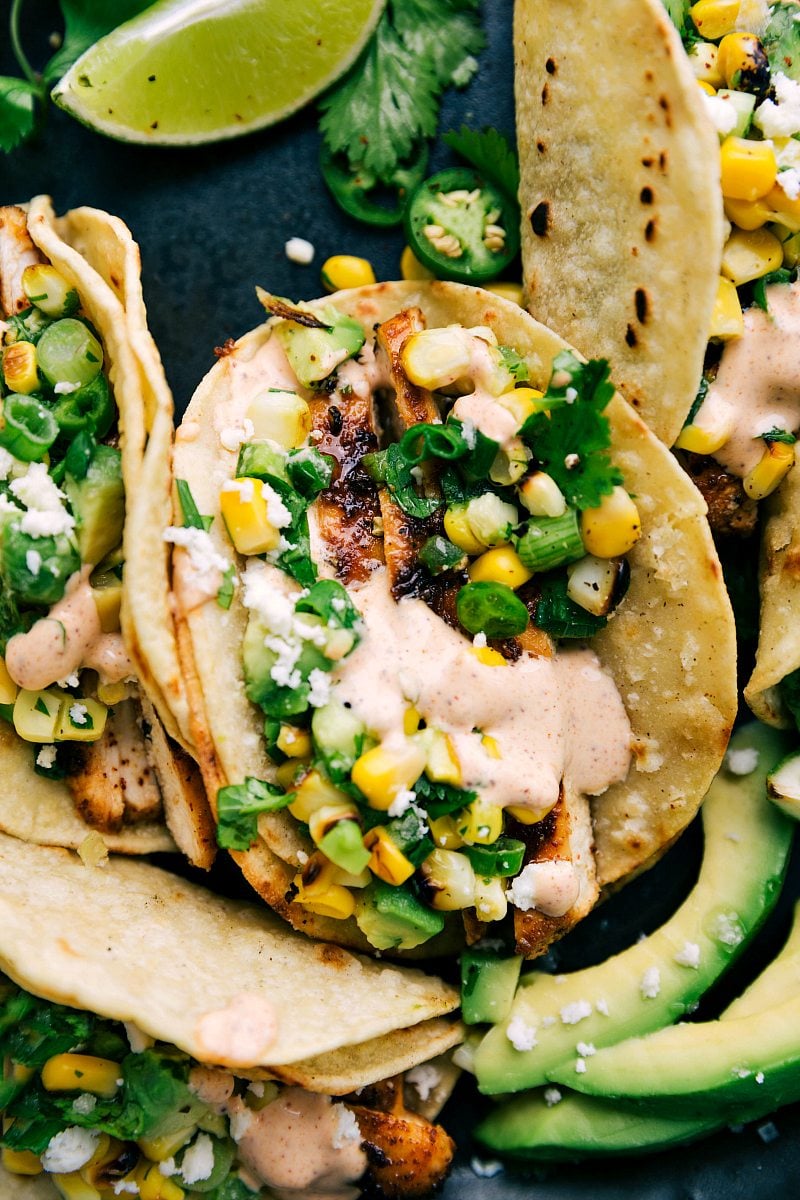 Chicken Tacos {Mexican Street Corn}