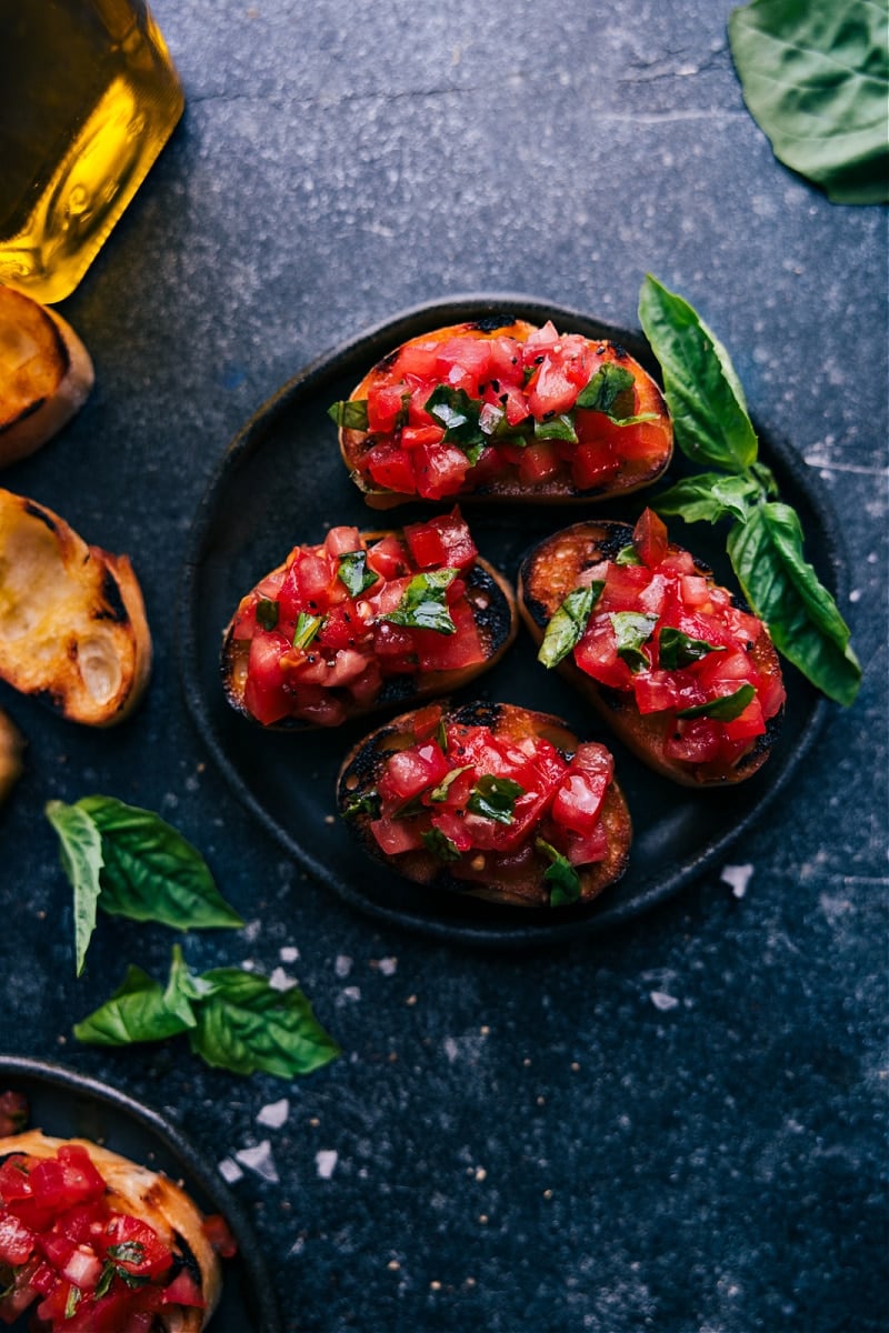 Overhead image of Bruschetta