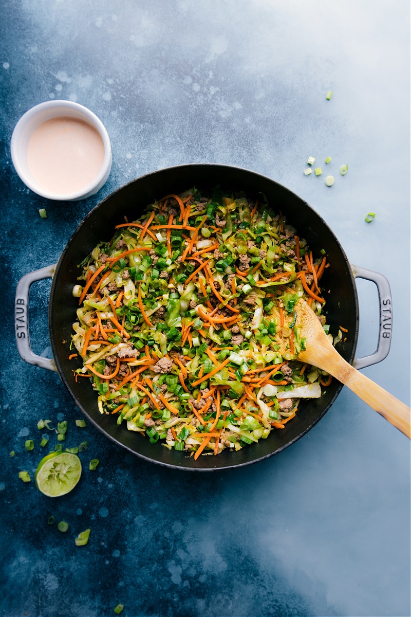 Overhead image of Ground Turkey Stir Fry