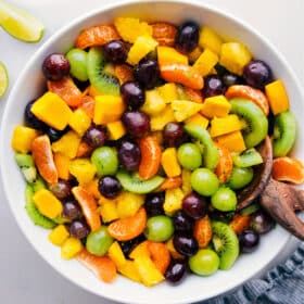 Tropical Fruit Salad (3-Ingredient Dressing!)