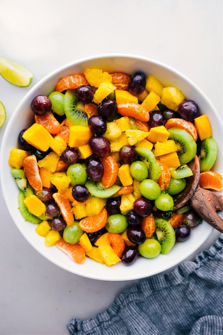 Refreshing Tropical Fruit Salad with Honey Lime Dressing