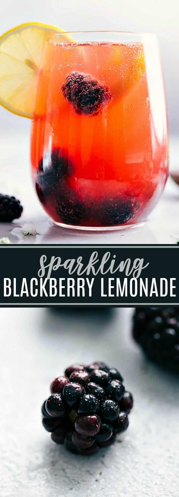 Refreshing, sweet, and easy-to-make sparkling blackberry lemonade via chelseasmessyapron.com #lemonade #blackberry #berry #homemade #fresh #easy #light #delicious #sparkling #kidfriendly #sweet #tart #lemon #lemons #drink #beverage #party #potluck #summer