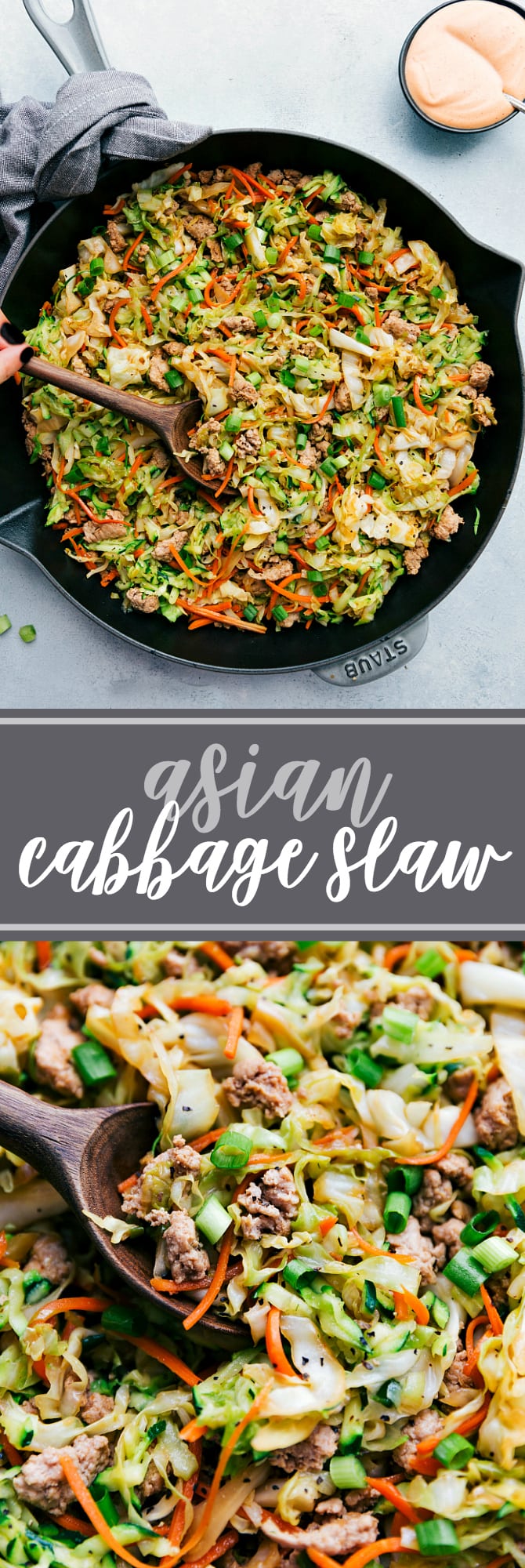 This flavor-packed ground turkey and cabbage stir fry is packed with good-for-you veggies and an amazing stir fry sauce! via chelseasmessyapron.com