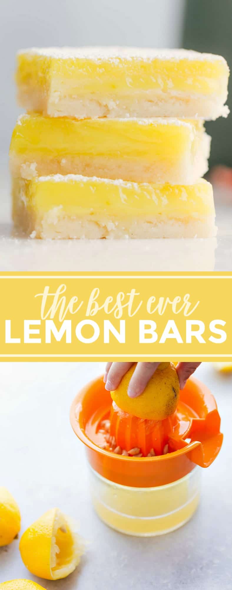 The ultimate BEST EVER Lemon Bars! These bars have tons of tangy lemon flavor and a simple shortbread crust via chelseasmessyapron.com #lemon #bars #squares #dessert #easy #quick #kidfriendly #delicious