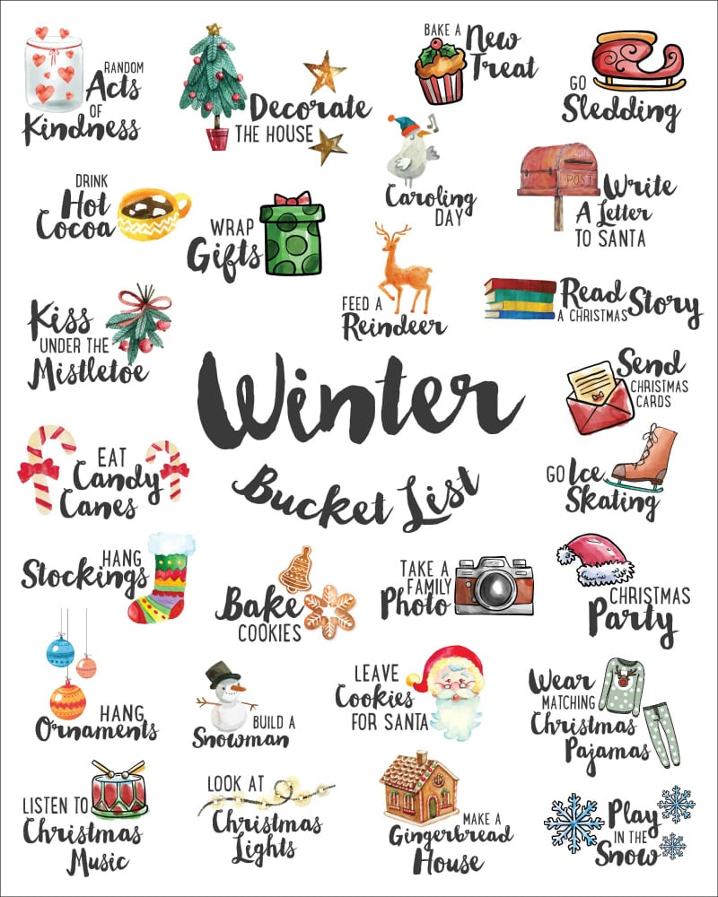 FREE Winter Bucket List