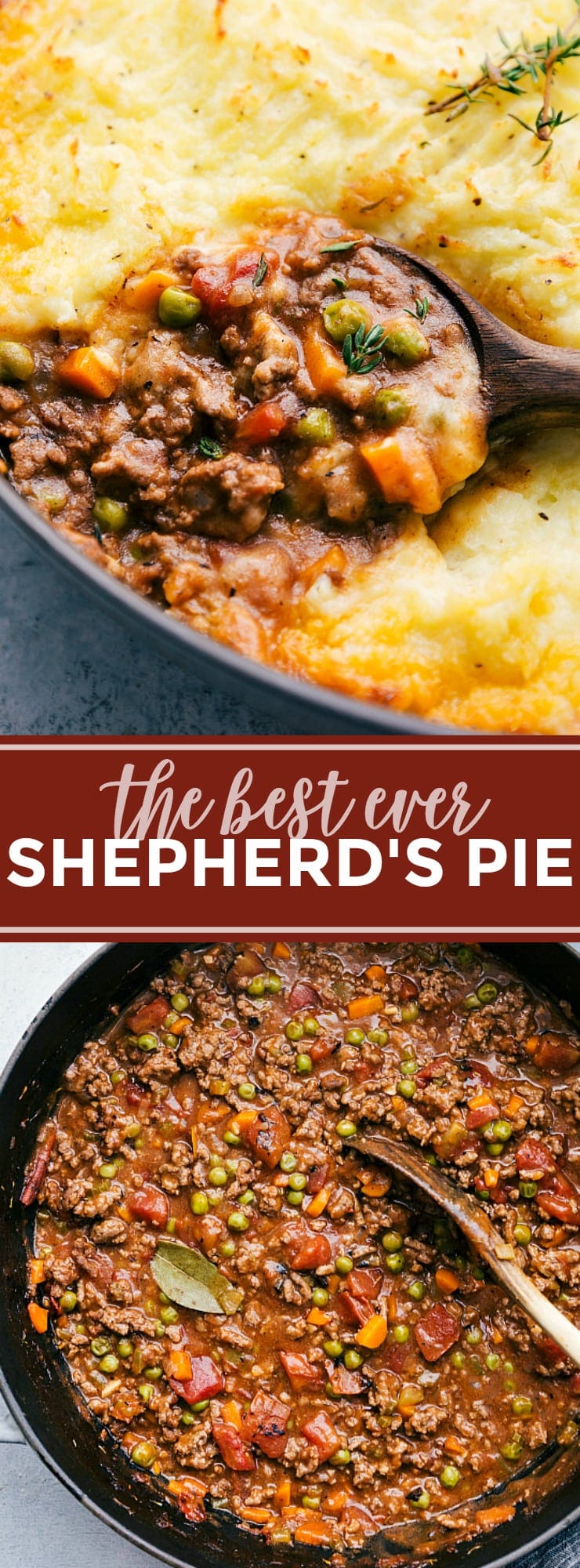 The ultimate BEST EVER Shepherd's Pie! A delicious and simple dinner! via chelseasmessyapron.com #shepherd #pie #dinner #casserole #easy #quick #holiday #leftover #leftovers #beef #gravy #vegetables #healthy #potatoes #mashed #kidfriendly