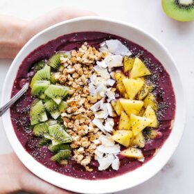 Tropical Fruit Salad (3-Ingredient Dressing!)