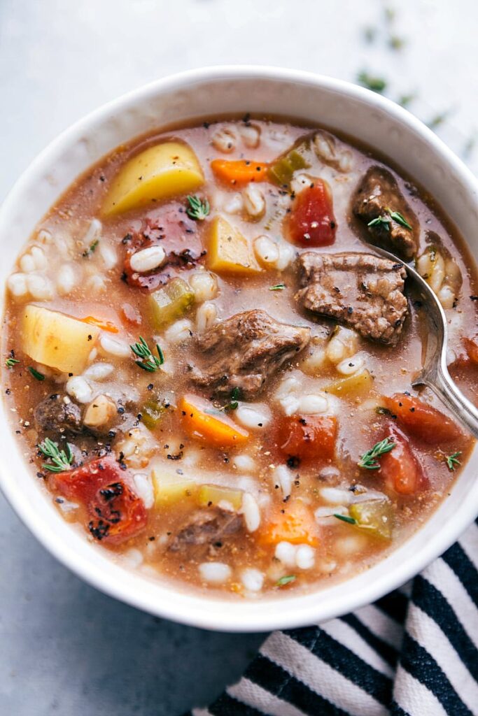 Beef and Barley Soup {Crockpot Recipe} Chelsea's Messy Apron