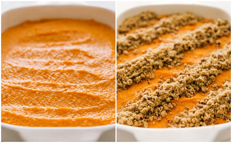 Sweet Potato Casserole with streusel topping