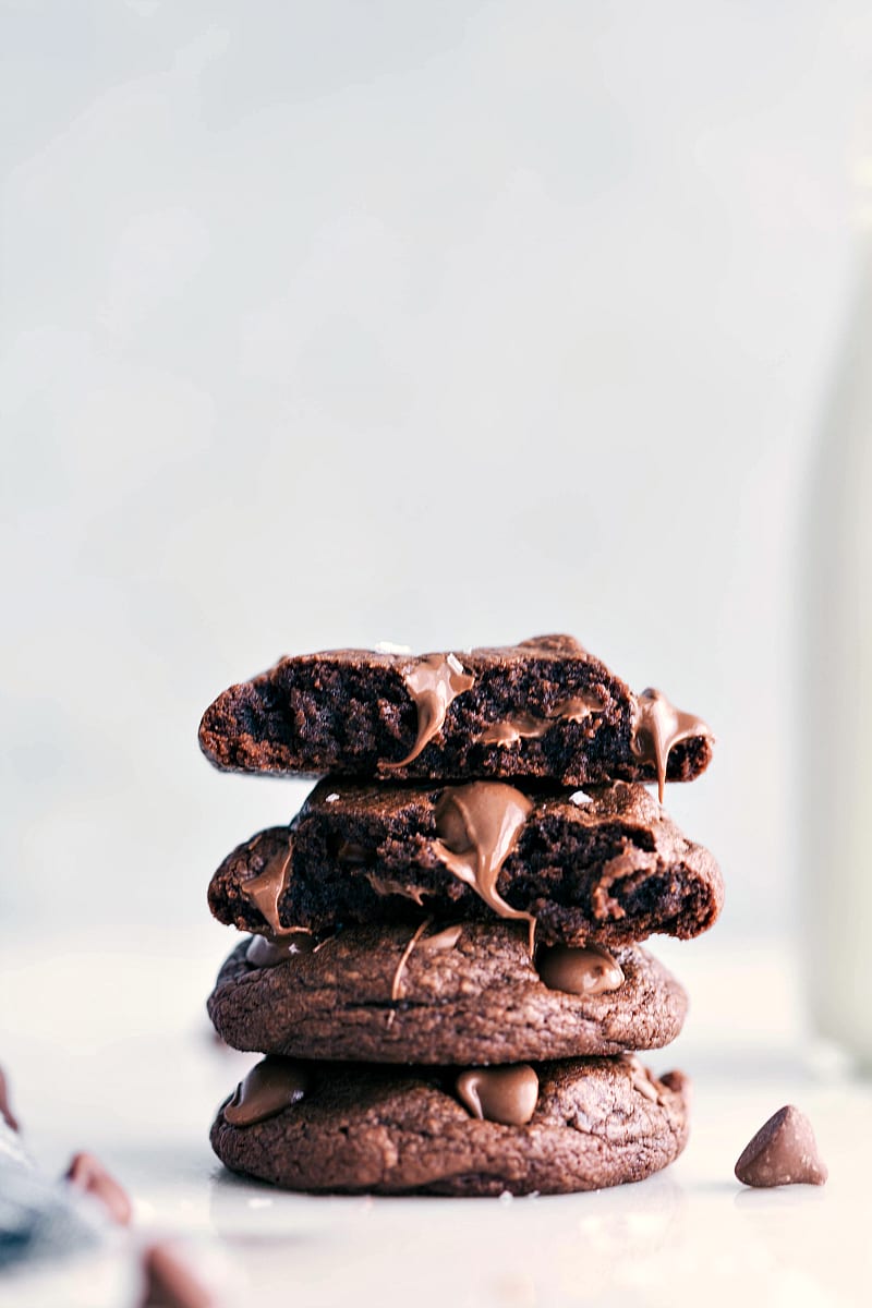 A stack of Brownie Cookies