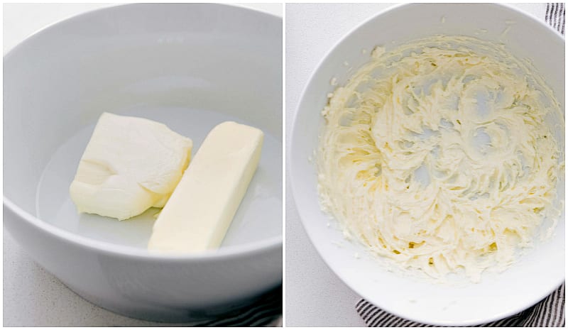 Process shot: creaming the butter