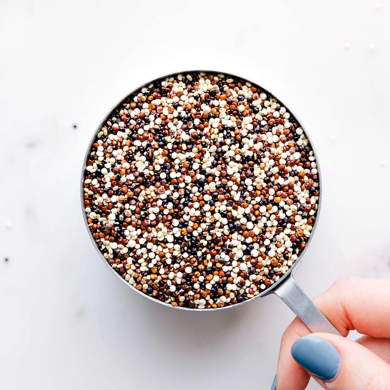 Cup of uncooked quinoa