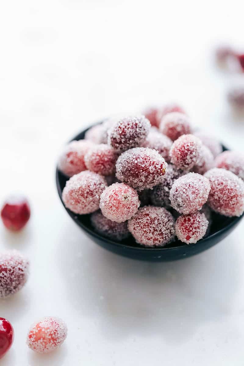 Sugared Cranberries in a bowl