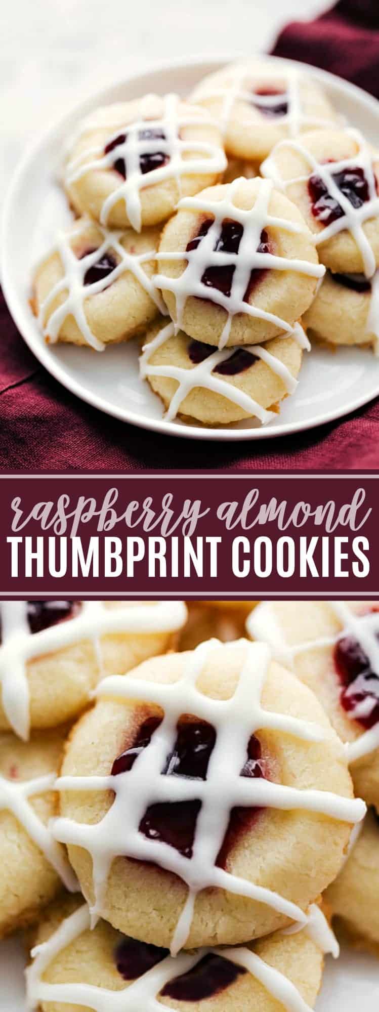 Amazing raspberry-filled and almond-flavored shortbread thumbprint cookies. These jam thumbprint cookies are irresistibly good and perfect for a holiday cookie platter! Plus I'm sharing all my secrets to making these cookies the best - from what jam to use, to when to chill them, and rolling the cookies in sugar before baking. via chelseasmessyapron.com #raspberry #almond #thumbprint #cookie #cookies #recipe #christmas #exchange #dessert #easy