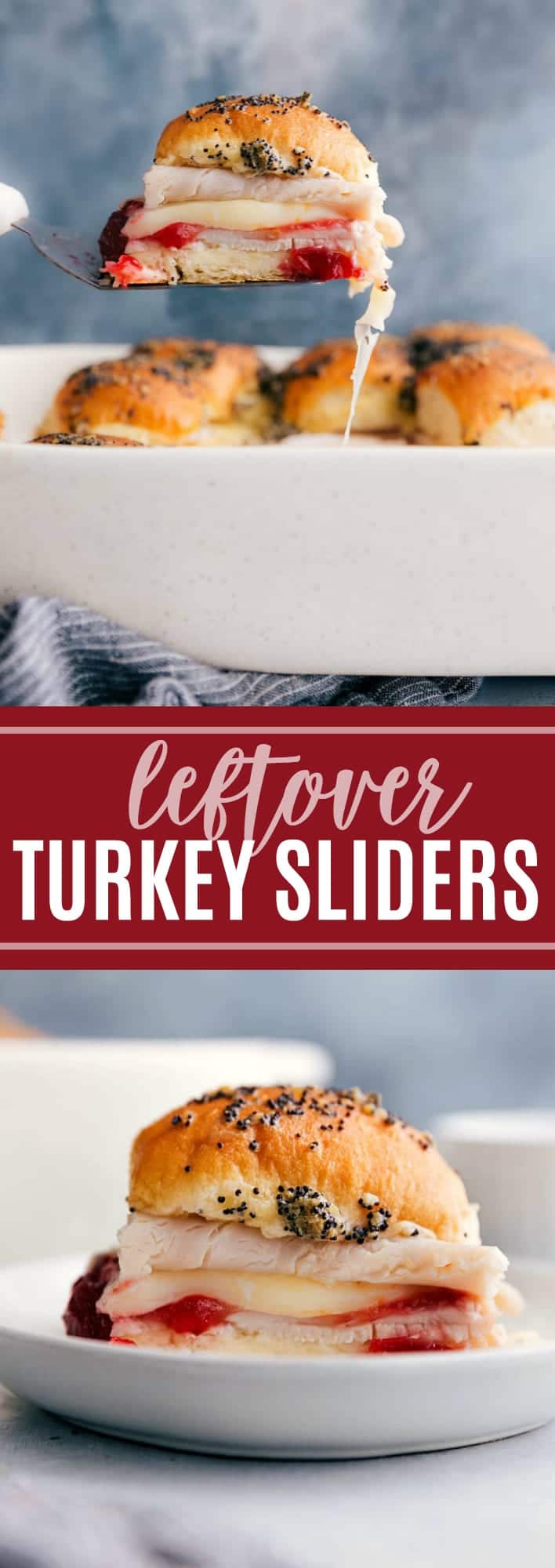 The ultimate BEST EVER turkey sliders using Thanksgiving leftovers! via chelseasmessyapron.com #slider #thanksgiving #leftover #recipe #recipes #easy #quick #sliders #party #appetizer #turkey #cranberry #rolls