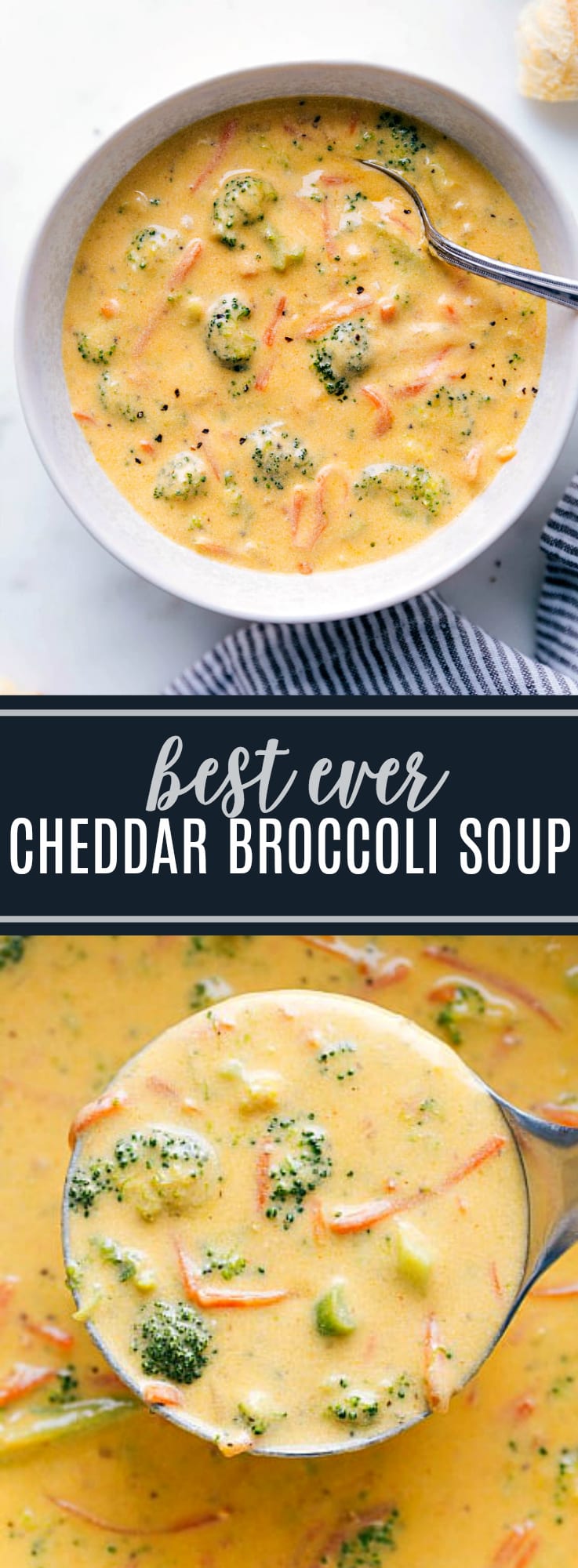 Creamy & delicious broccoli cheddar soup made in ONE POT on the stovetop. This soup is easy to make and full of flavor (the