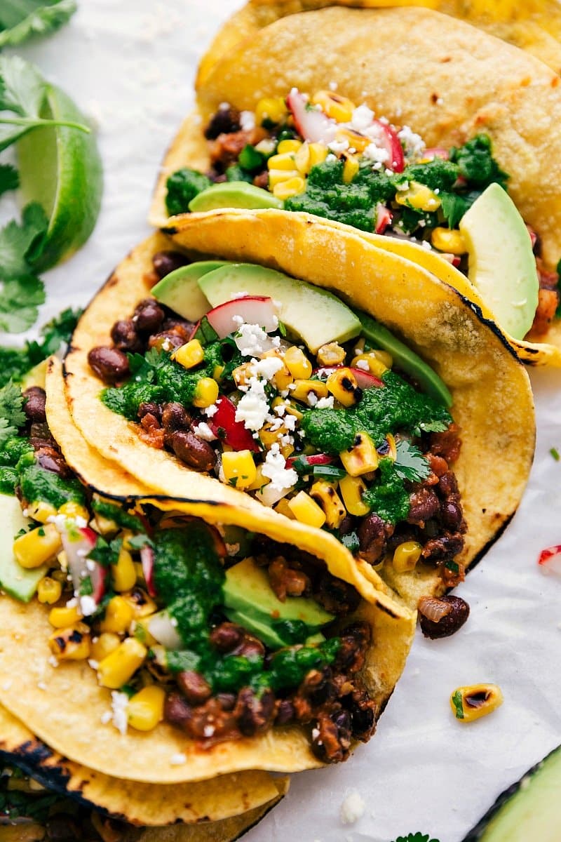 Black Bean, Rice & Vegetable Tacos - Together as Family