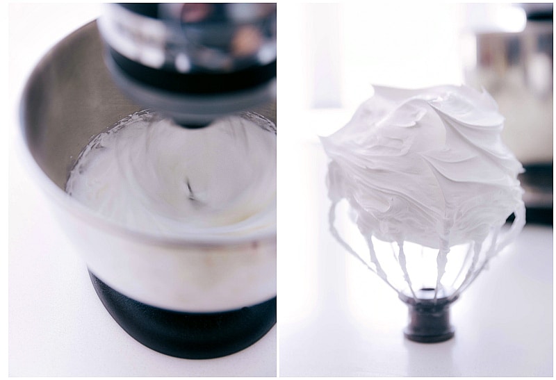 Images showing meringue making