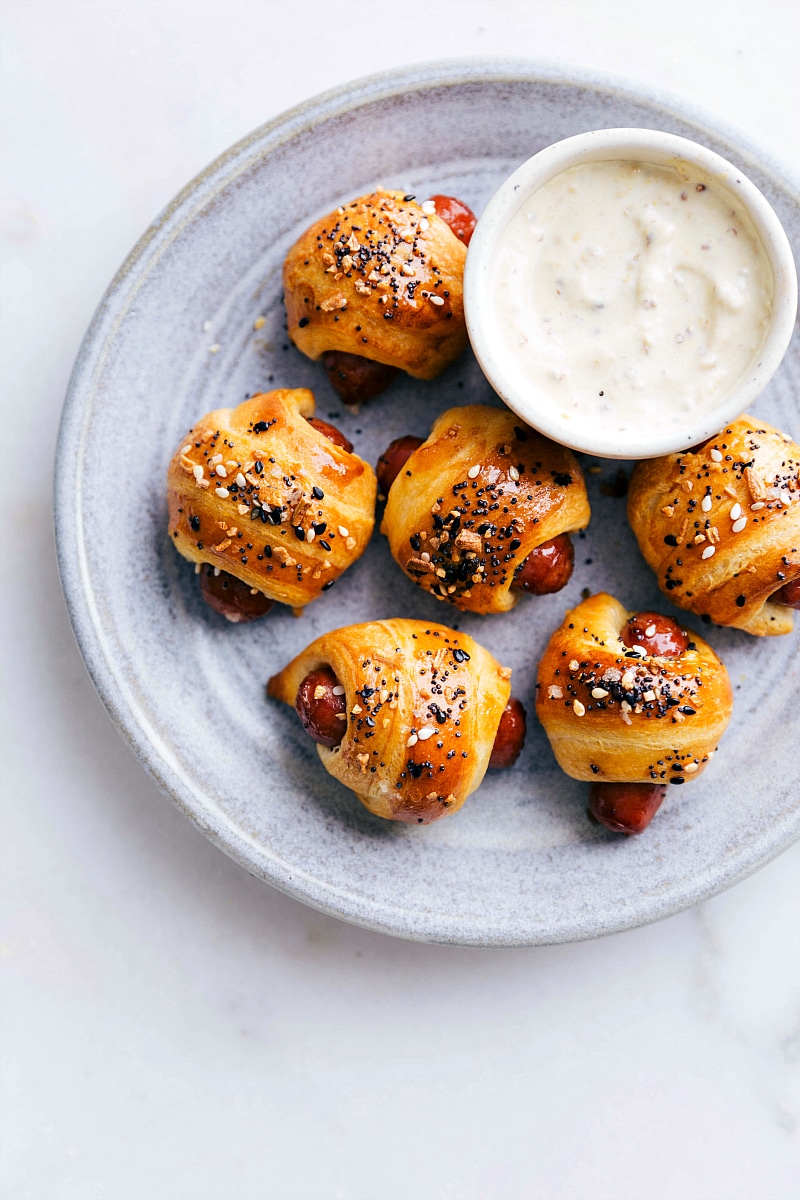 Pigs in a Blanket with dipping sauce