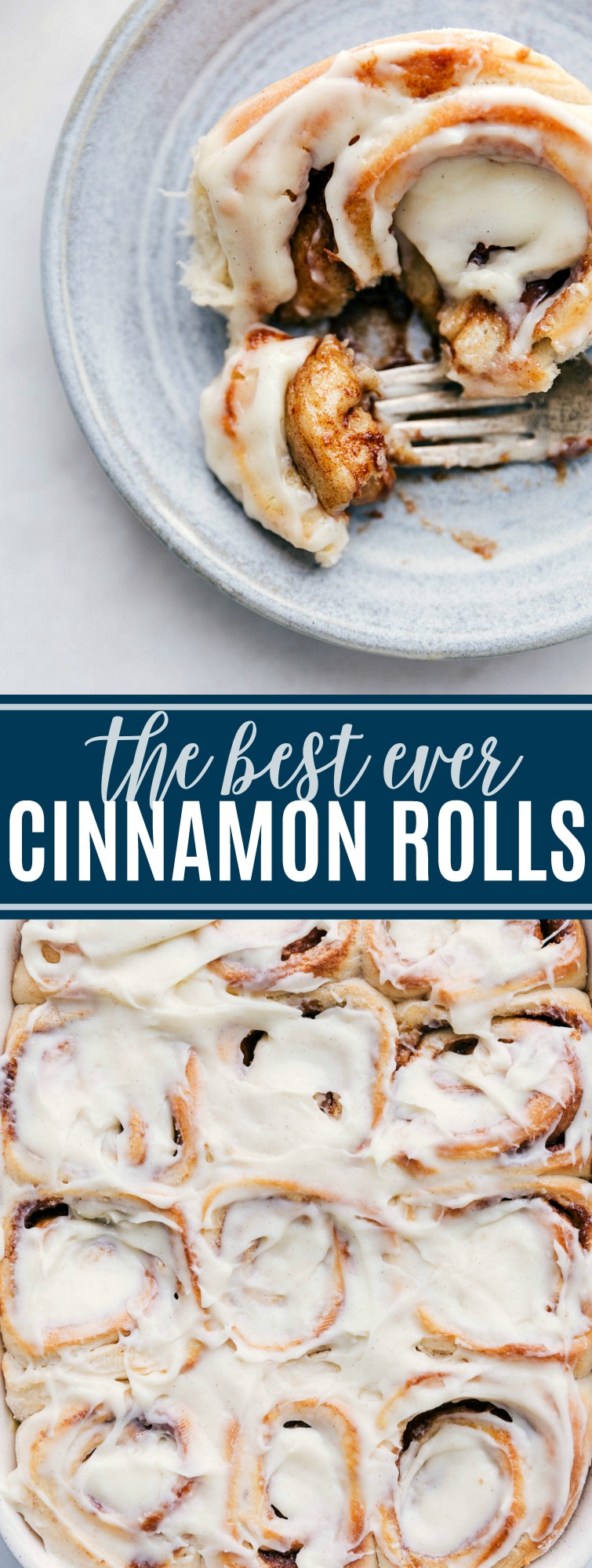 Delicious, gooey, & sweet homemade cinnamon rolls with step-by-step photos, detailed instructions, and all my top tips/tricks for perfect cinnamon rolls every single time. via chelseasmessyapron.com #homemade #cinnamon #roll #recipe #easy #delicious #recipe #christmas #breakfast #brunch #party #best
