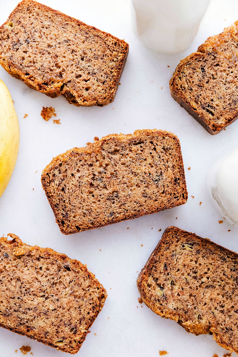 Slices of Easy Banana Bread 