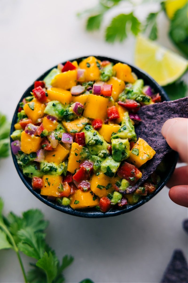 Overhead image of Mango Salsa