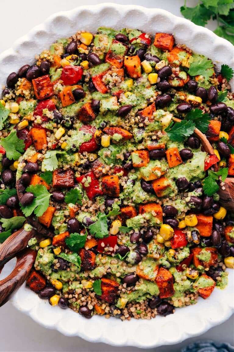 Roasted Sweet Potato and Black Bean Quinoa Salad