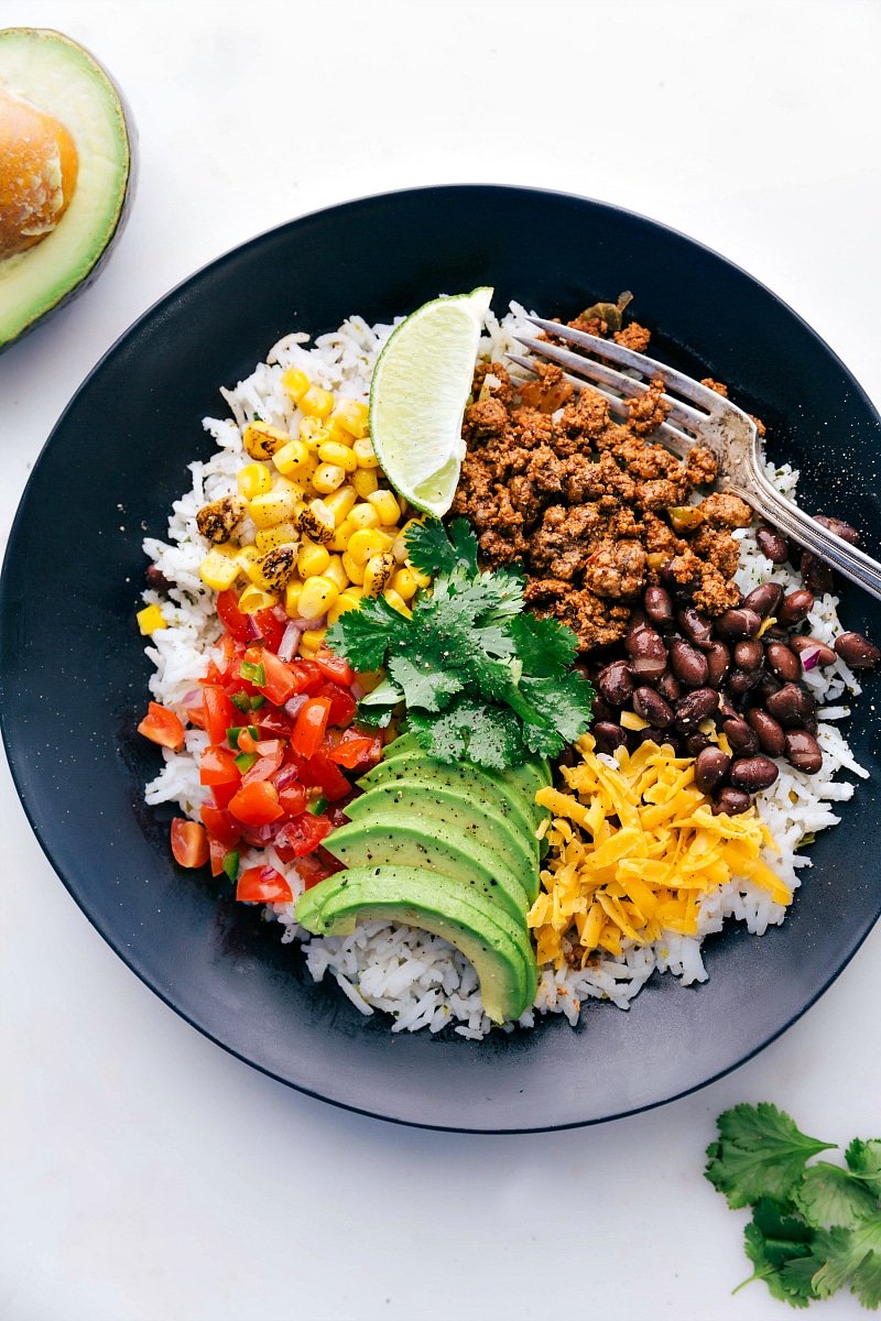 Taco Bowl with toppings