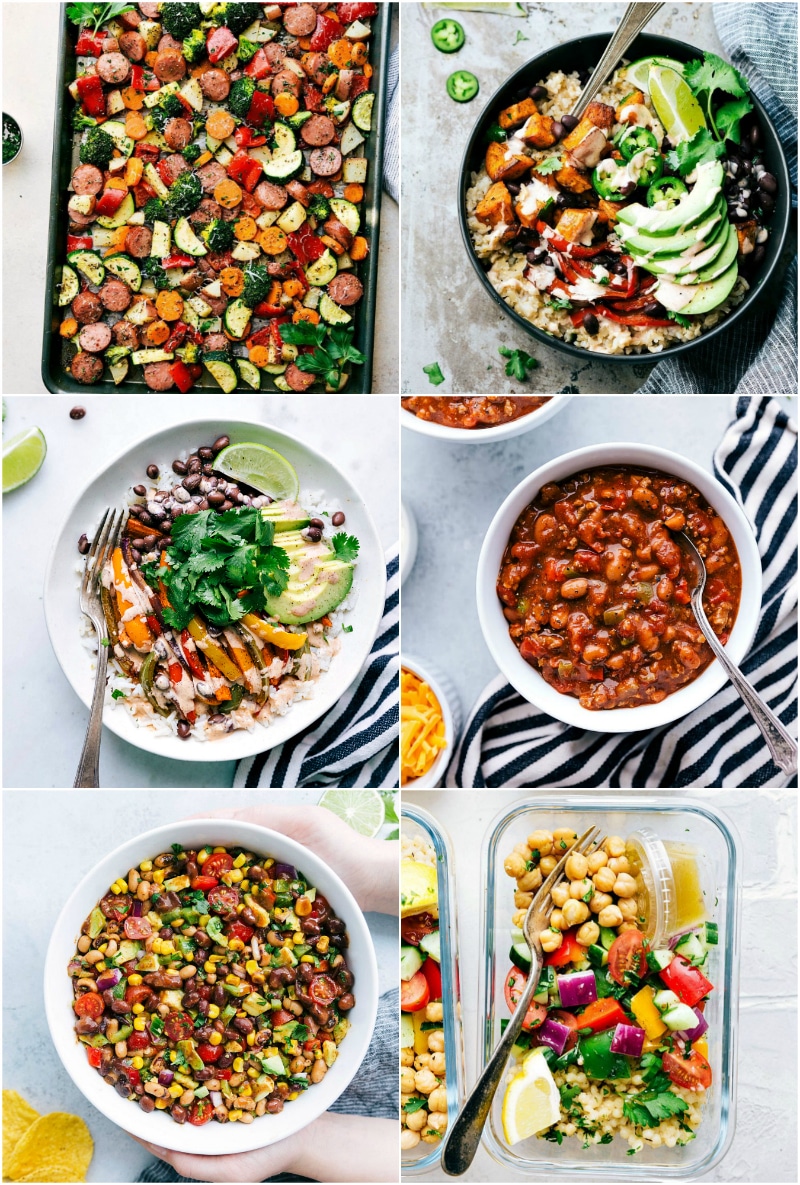 Collage of recipes using bell peppers
