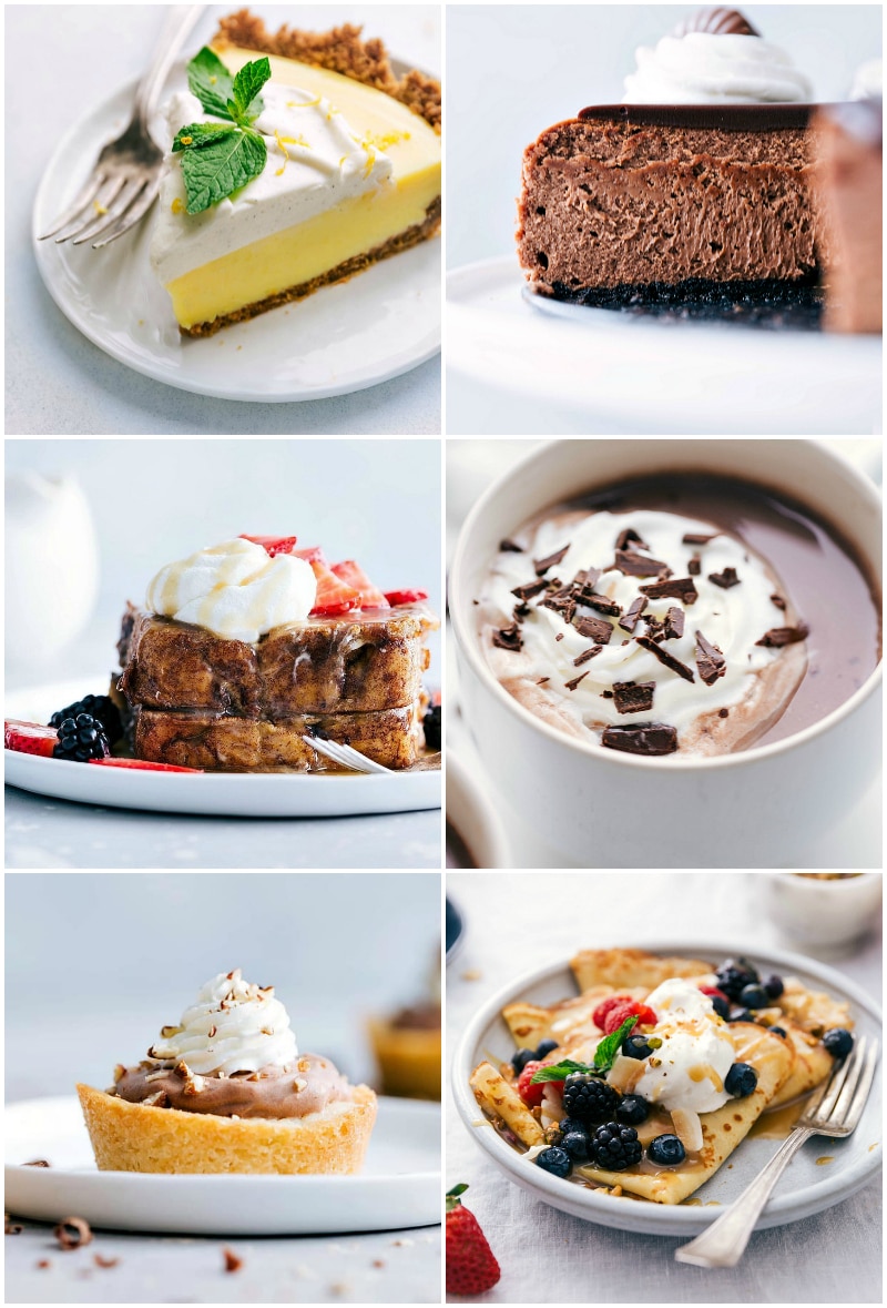 Images of recipes that use whipped cream recipe.