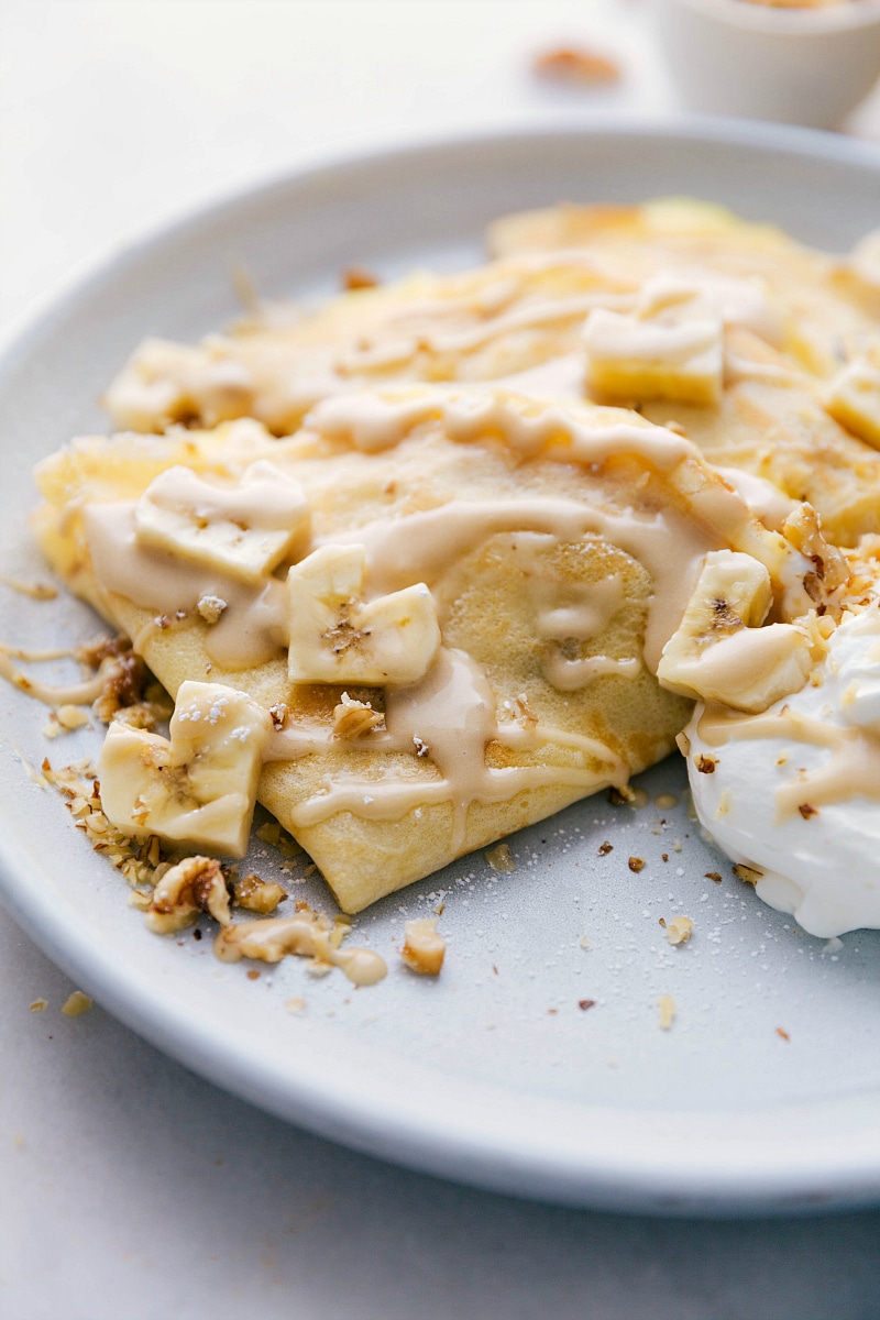 Banana Crepes {With Walnuts!} - Chelsea&amp;#39;s Messy Apron