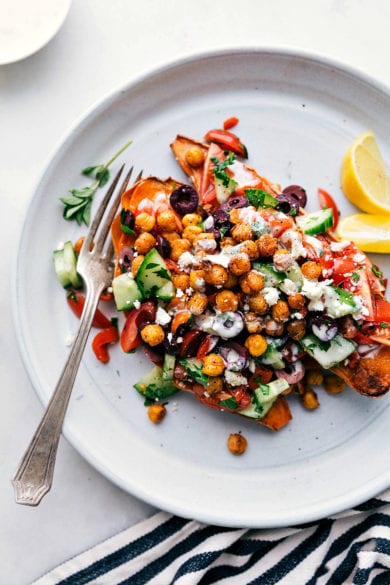 Mediterranean Sweet Potatoes - Chelsea's Messy Apron