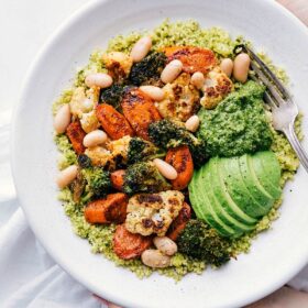 Pesto Vegetable Bowls