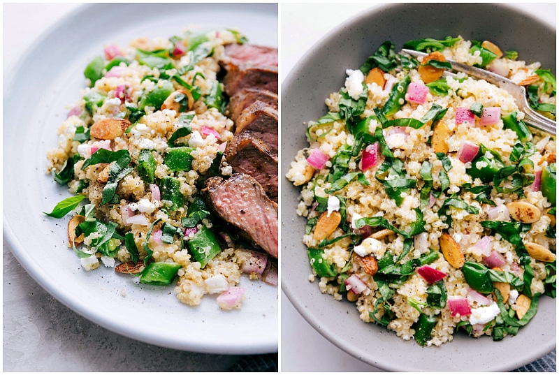 Finished shot of Spring Quinoa Salad.