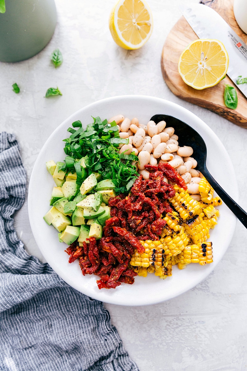 White Bean Salsa ingredients